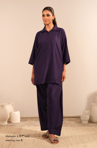 Raya Co-ord Set - Deep Purple