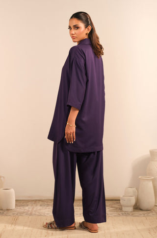 Raya Co-ord Set - Deep Purple