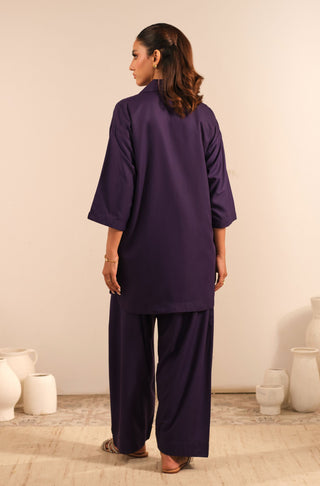 Raya Co-ord Set - Deep Purple