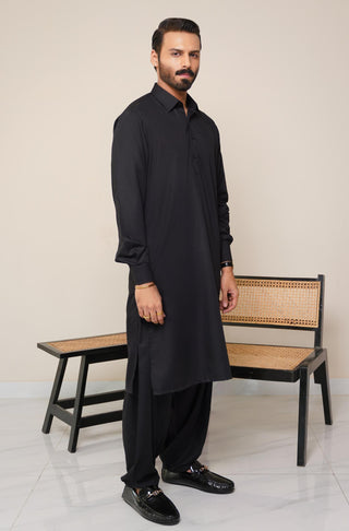 Classic Kameez Shalwar - Jet Black (Men)
