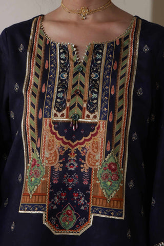 Kundan 3 Piece - Blue