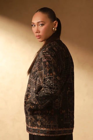 Qala (Art) Velvet Jacket - Black