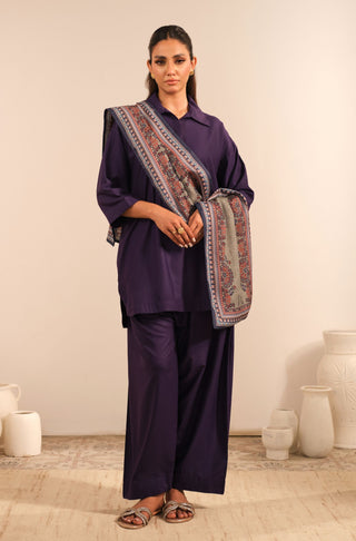 Raya Co-ord Set - Deep Purple