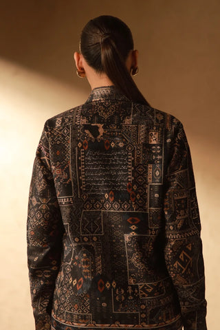 Qala (Art) Velvet Jacket - Black