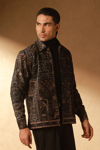 Qala (Art) Velvet Jacket - Black