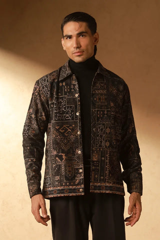 Qala (Art) Velvet Jacket - Black