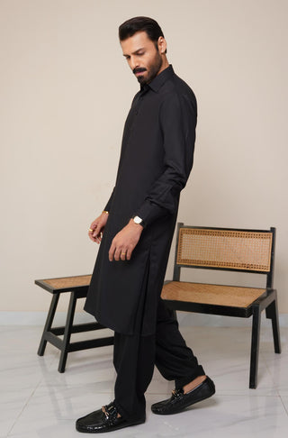 Classic Kameez Shalwar - Jet Black (Men)