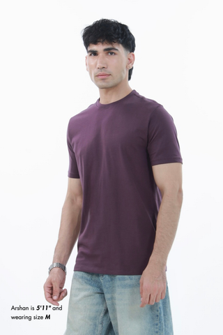 Smart Fit Tee, made from Durable COTRA® in purple colour.
