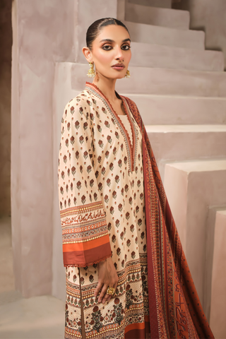 Manto's Unisex Beige Kiran Odhni with Urdu Calligraphy