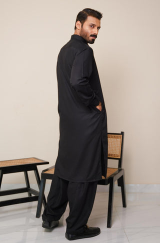 Classic Kameez Shalwar - Jet Black (Men)