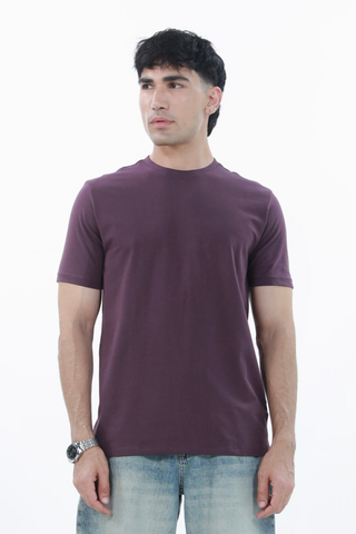 Smart Fit Tee, made from Durable COTRA® in purple colour.