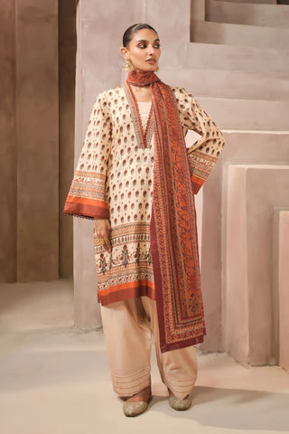 Manto's Unisex Beige Kiran Odhni with Urdu Calligraphy