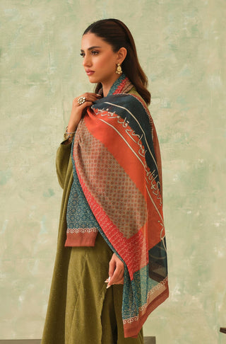 Umeed (Hope) - Orange & Teal Scarf