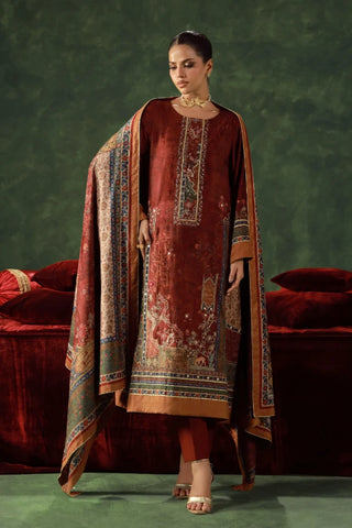 Lalarukh (Bloom faced) - Velvet Shawl