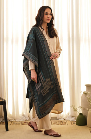 Talaash-e-Manzil (Finding Purpose) - Teal Stole