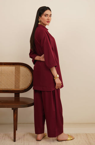 Raya Co-ord Set - Ruby Red