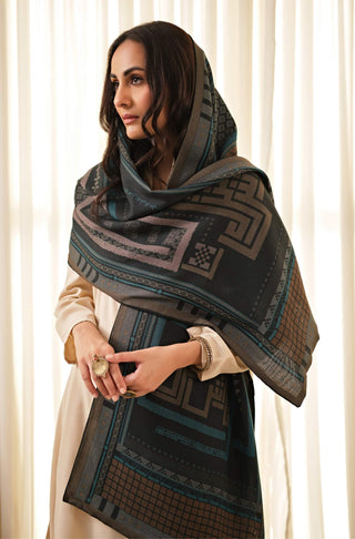 Talaash-e-Manzil (Finding Purpose) - Teal Stole