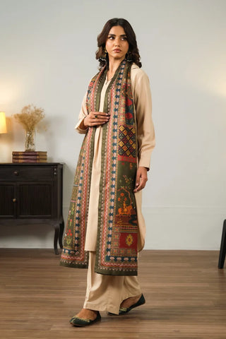 Gulposh (Covered in Flowers) - Green Shawl