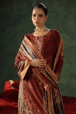 Lalarukh (Bloom faced) - Velvet Shawl