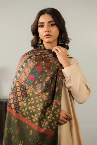 Gulposh (Covered in Flowers) - Green Shawl