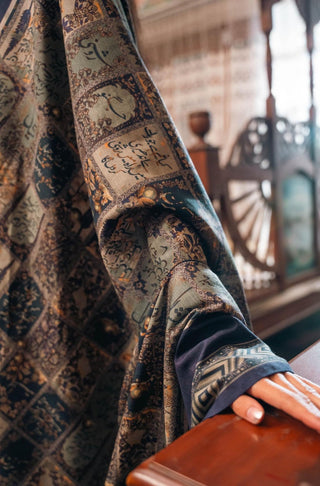 Shopmanto, wear manto, manto clothing brand, manto pakistan, ladies clothing brand, urdu calligraphy clothing, wear manto, urdu calligraphy unisex brown imperial blue jugnu odhni dupatta, urdu dupatta