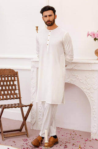 Lucknow Set - Cloud White (Men)