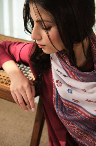Aghaaz (Genesis) - Maroon & Blue Stole