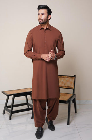 Classic Kameez Shalwar - Cocoa Brown (Men)