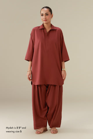 Raya Co-ord Set - Rose Wood