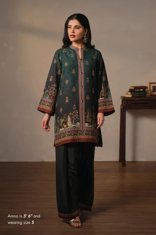 2-piece set made using Blended Cambric in green colour