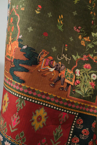 Gulposh (Covered in Flowers) - Green Shawl