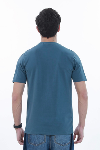 Smart Fit Tee, made from Durable COTRA® in blue colour.