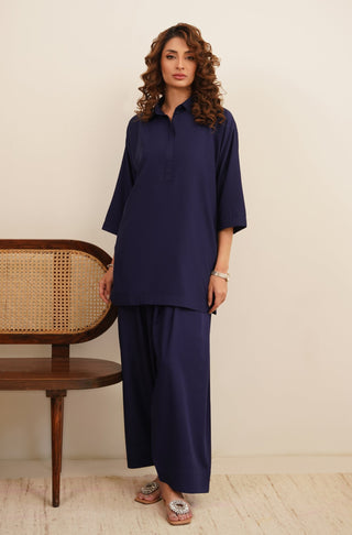 Raya Co-ord Set - Midnight Blue