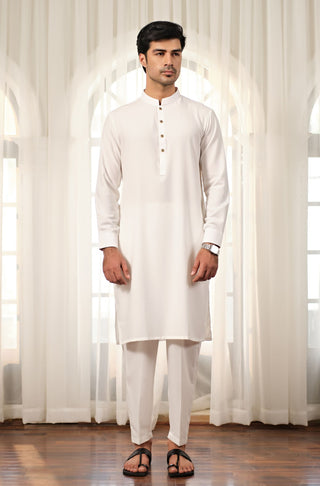 Sherwani Set - Cloud White