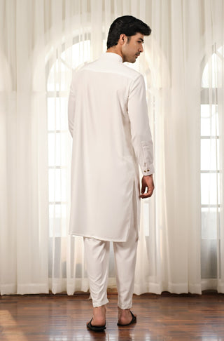Sherwani Set - Cloud White