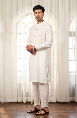 Sherwani Set - Cloud White
