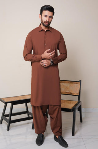 Classic Kameez Shalwar - Cocoa Brown (Men)