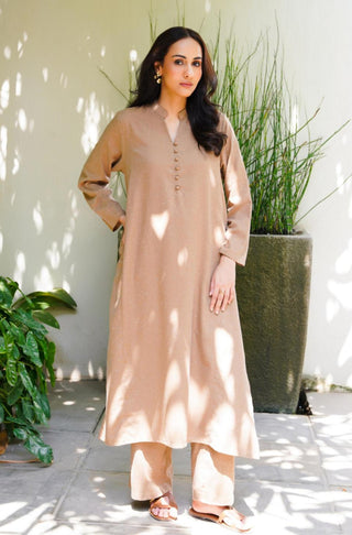 Kalidaar Co-ord Set - Sandy Beige