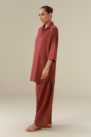 Raya Co-ord Set - Rose Wood