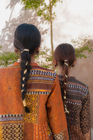 Saqafat (Culture) - Rust & Orange Shirt