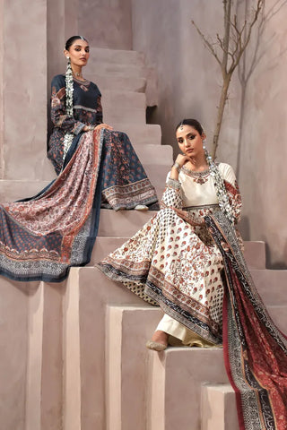 Gulraiz (Floral Rain) - Beige Dupatta