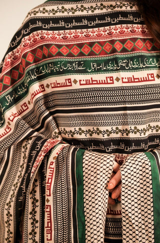 Manto's Unisex Intifada'a Odhni featuring Urdu Calligraphy 