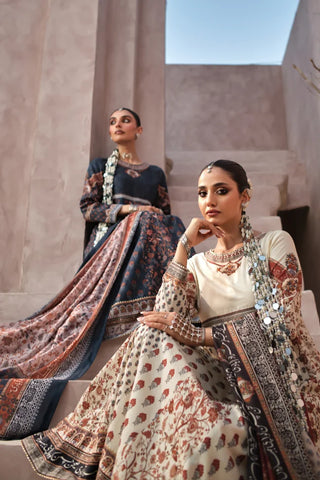 Gulraiz (Floral Rain) Anarkali Set - Off White