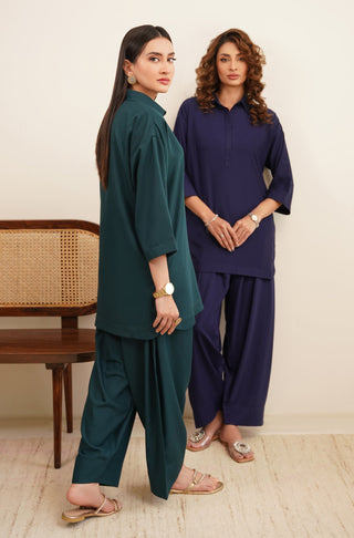 Raya Co-ord Set - Midnight Blue