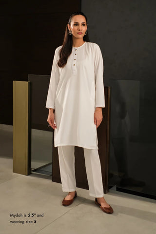 Lucknow Set - Cloud White