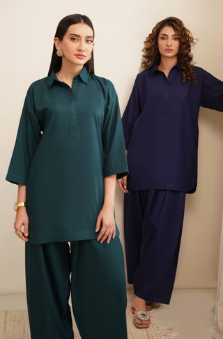 Raya Co-ord Set - Midnight Blue