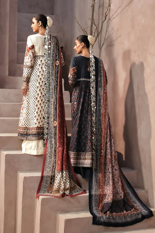 Gulraiz (Floral Rain) Anarkali Set - Off White