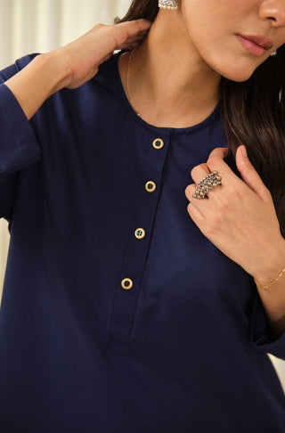 Lucknow Set - Midnight Blue