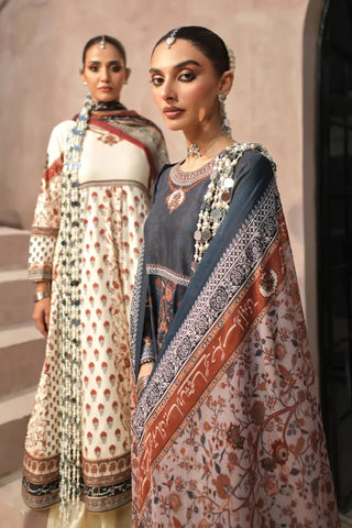 Gulraiz (Floral Rain) - Beige Dupatta