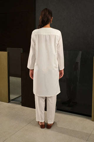 Lucknow Set - Cloud White